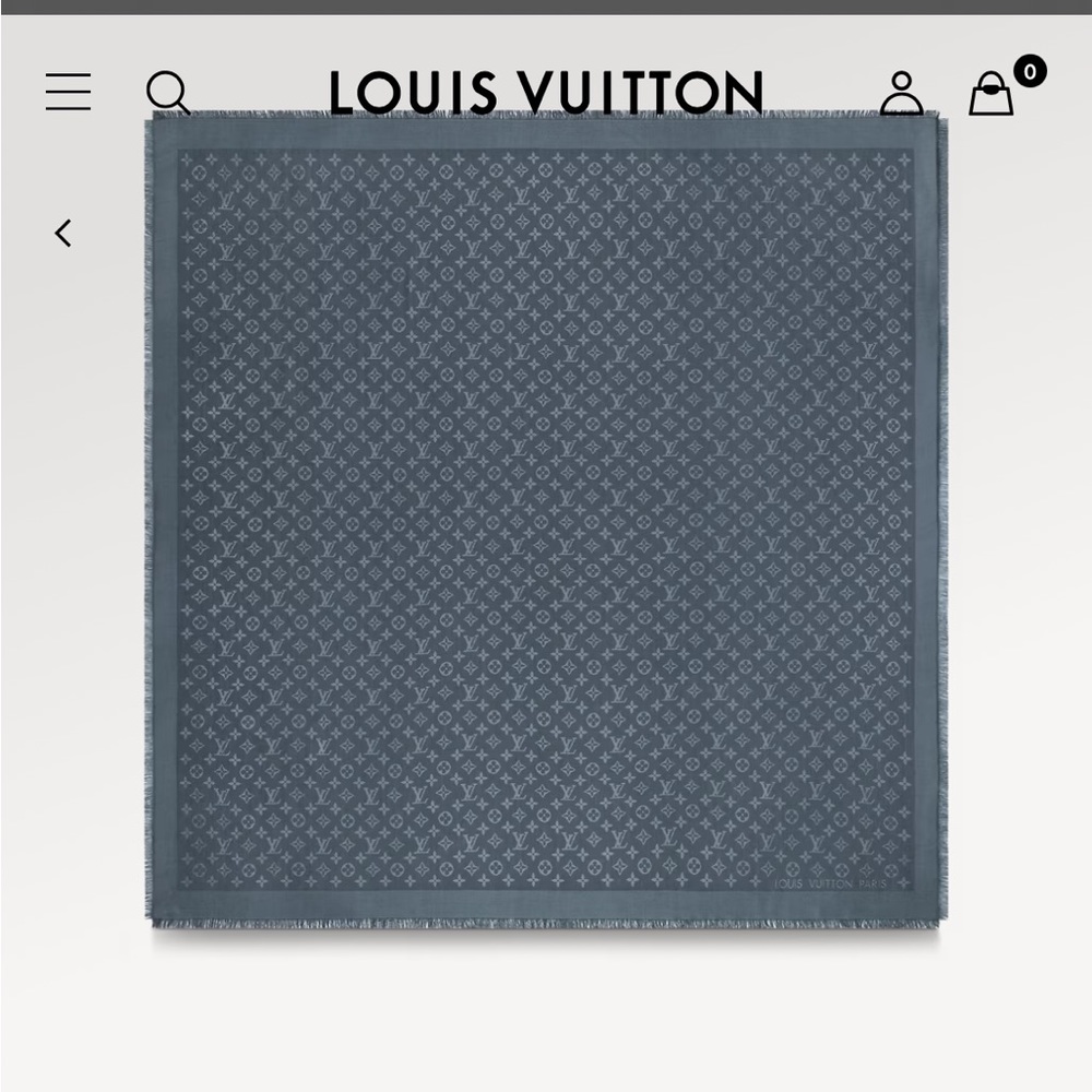 Louis Vuitton blue carbone scarf brand new in box